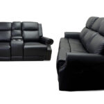 Marco Reclining Sofa & Loveseat in Black