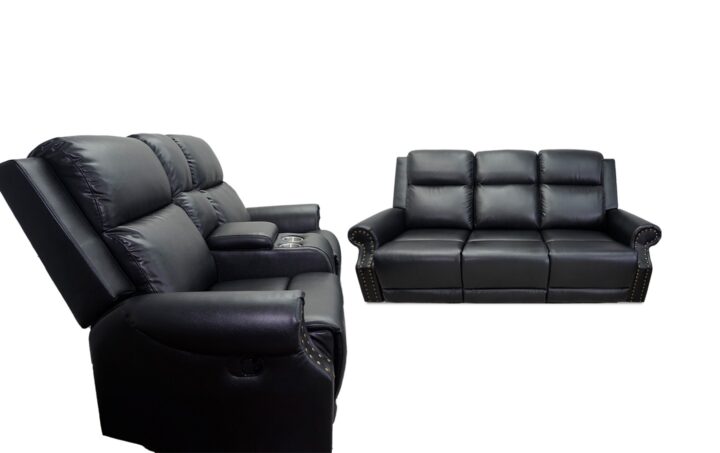 Marco Reclining Sofa & Loveseat in Black