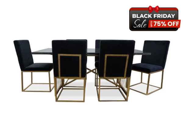 Loria Marble Top Table Dining Set - BF