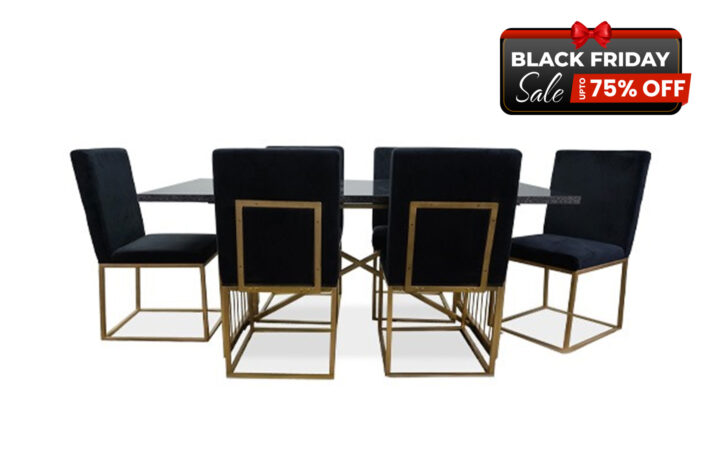 Loria Marble Top Table Dining Set - BF