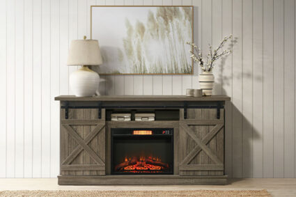 Brice TV Stand with Electric Fireplace
