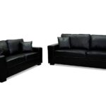 Liberty Sofa and Loveseat in Black