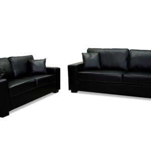 Liberty Sofa and Loveseat in Black