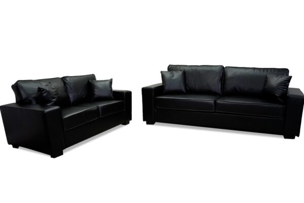 Liberty Sofa and Loveseat in Black