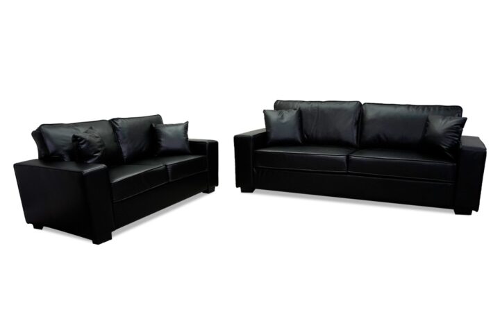 Liberty Sofa and Loveseat in Black