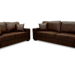 Liberty Sofa and Loveseat in Brown