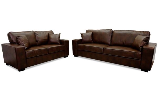 Liberty Sofa and Loveseat in Brown