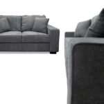 Liberty Sofa and Loveseat in Gray Chenille