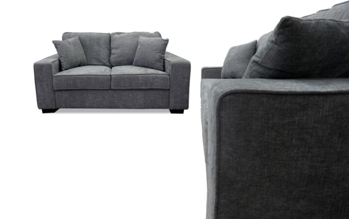 Liberty Sofa and Loveseat in Gray Chenille