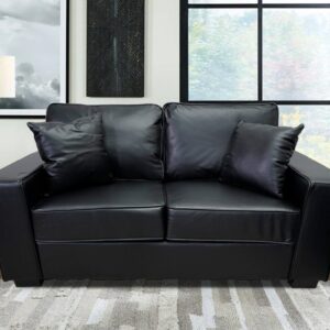 Liberty Sofa and Loveseat in Black