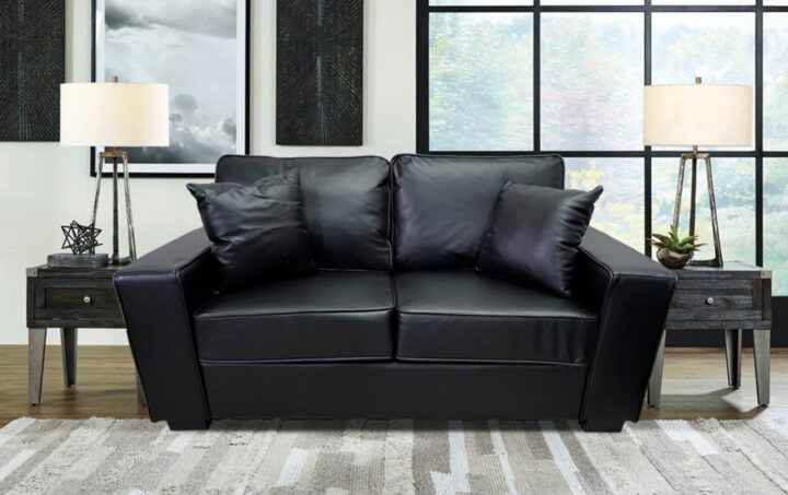 Liberty Sofa and Loveseat in Black