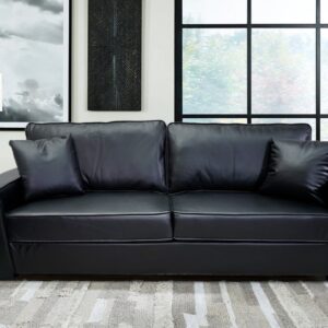 Liberty Sofa and Loveseat in Black