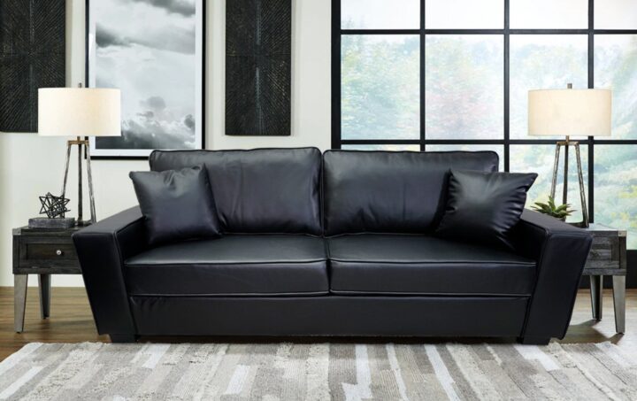 Liberty Sofa and Loveseat in Black