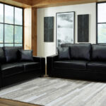 Liberty Sofa and Loveseat in Black