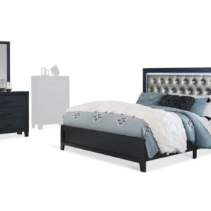 Jess Bed, Dresser, Mirror and Nightstand