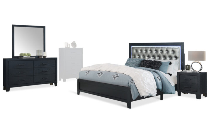 Jess Bed, Dresser, Mirror and Nightstand
