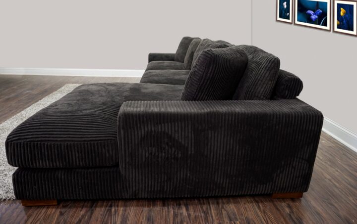 Mena Sectional in Dark Gray