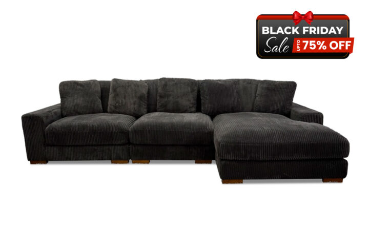 Mena Sectional in Dark Gray - BF