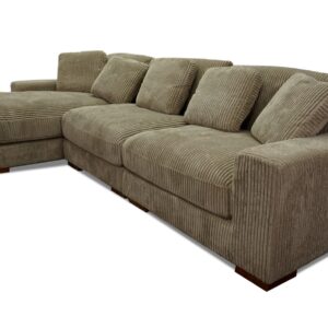 Mena Sectional in Dark Beige