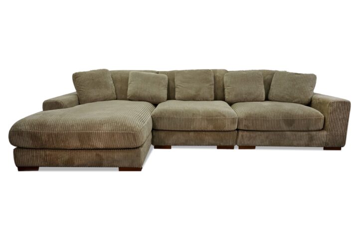 Mena Sectional in Dark Beige