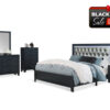 Jess Bedroom Set in Black - BF