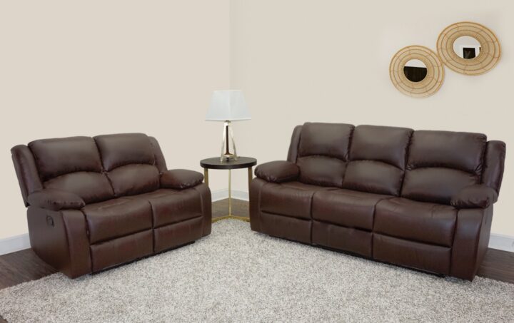 Godi Sofa & Loveseat in Brown