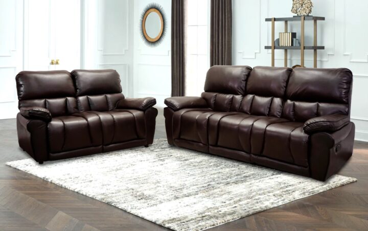 Mahi Sofa & Loveseat in Brown