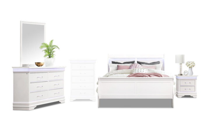 Charlie bed, dresser, mirror and nightstand