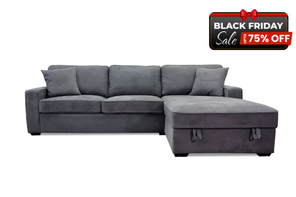 New Jersey Sectional Pullout Bed and RAF Storage Chaise - BF