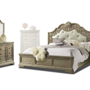 Vincenza bed, dresser, mirror and nightstand