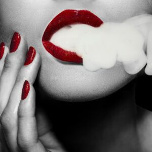 Smoking Red Lips