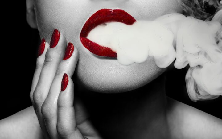 Smoking Red Lips