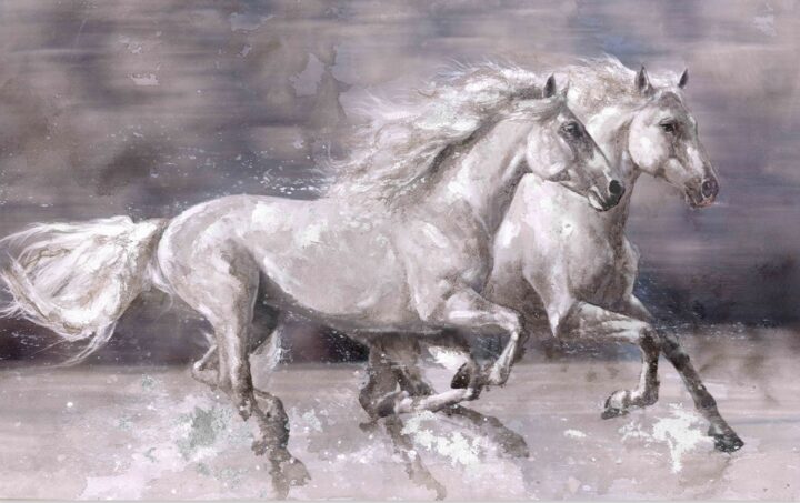 Twin White Horses