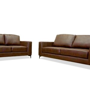 Zepp Sofa & Loveseat in Brown