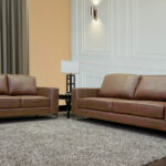 Zepp Sofa & Loveseat in Brown