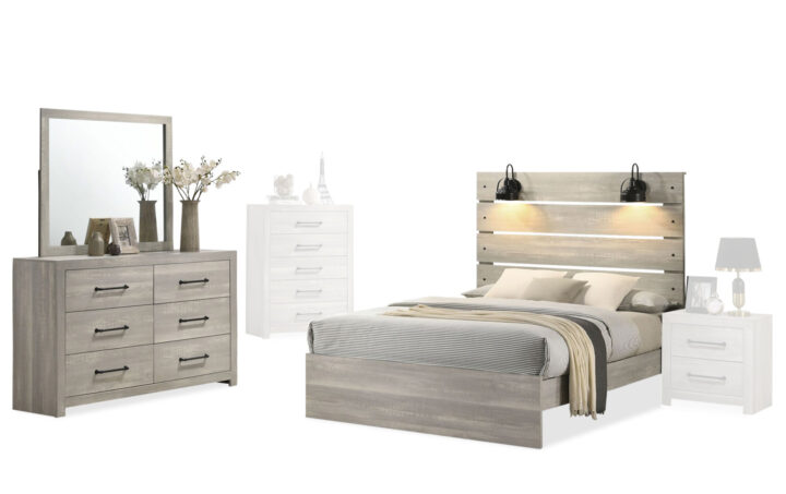 Hudson Bed, Dresser and Mirror