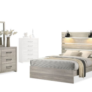 Hudson Bed, Dresser, Mirror and Nightstand