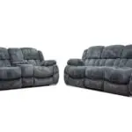 Comet Power Reclining Sofa & Loveseat in Steel