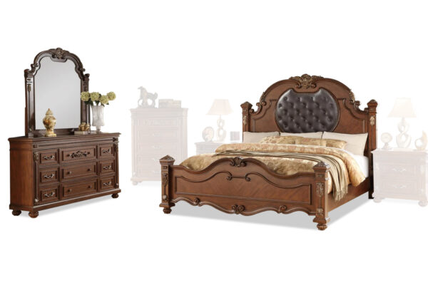 Destiny Bed, Dresser and Mirror