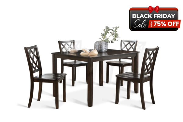 Trellis Dining Room Set in Brown - BF