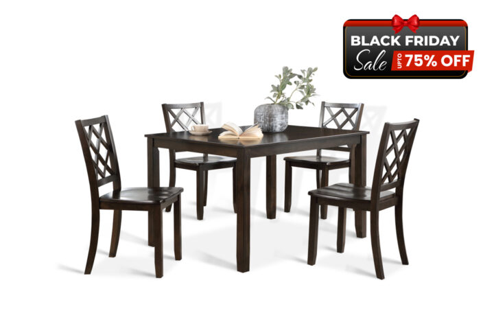 Trellis Dining Room Set in Brown - BF