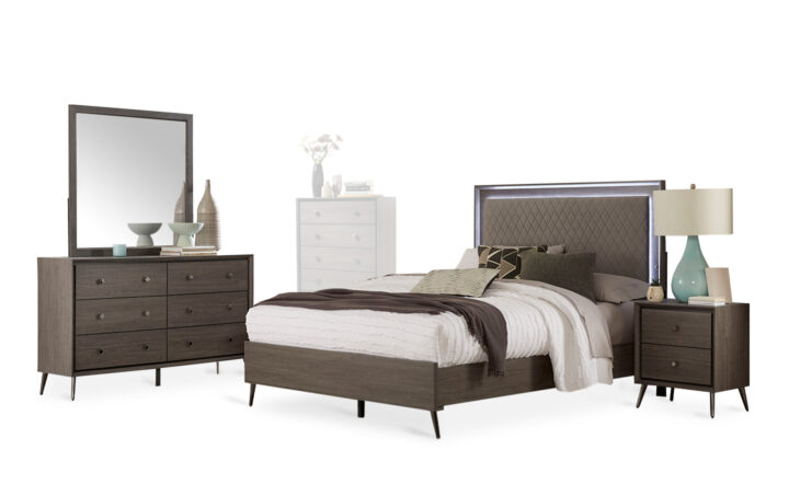 Walton Bed, Dresser, Mirror and Nightstand