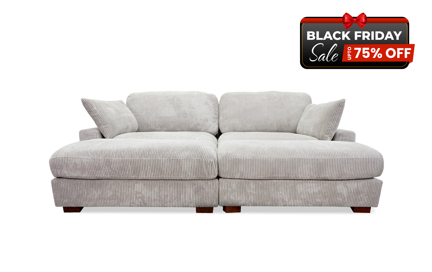 Brair Sectional in Light Gray - BF