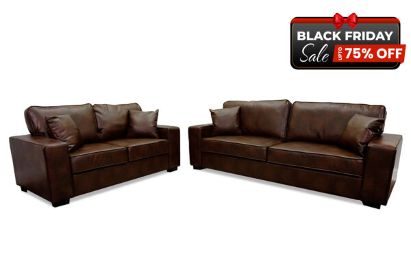 Liberty Sofa and Loveseat in Brown - BF