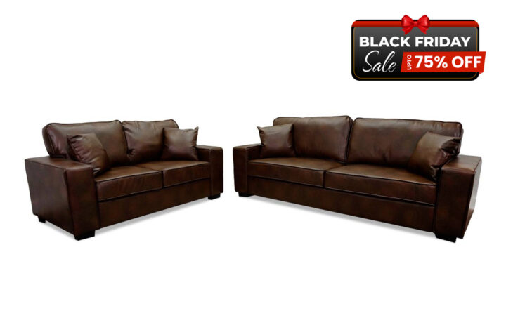 Liberty Sofa and Loveseat in Brown - BF