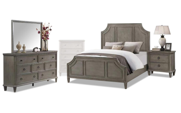 Lore Bed, Dresser, Mirror and Nightstand