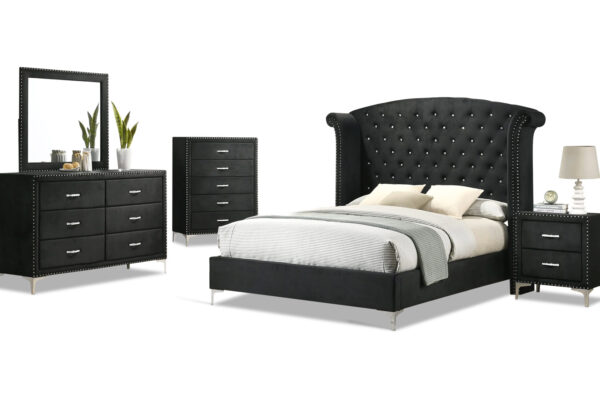 Lucinda Bedroom Set in Black