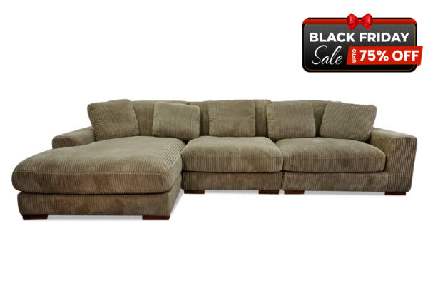 Mena Sectional in Dark Beige - BF