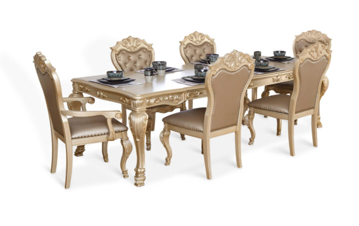 Miranda Dining Table, 4 Side Chair and 2 Arm Chair