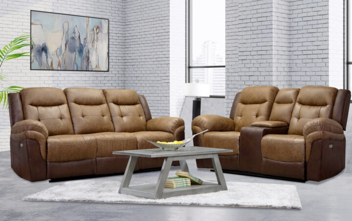 Sara Reclining Sofa and Loveseat